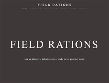 Tablet Screenshot of fieldrations.com